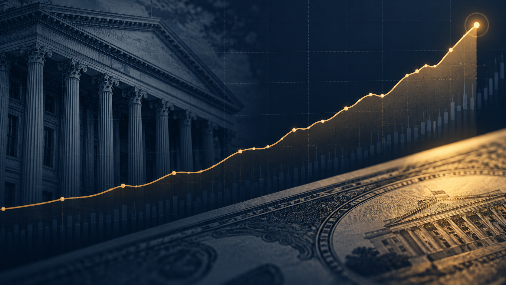 Rising 10-year Treasury yield shown on a market chart